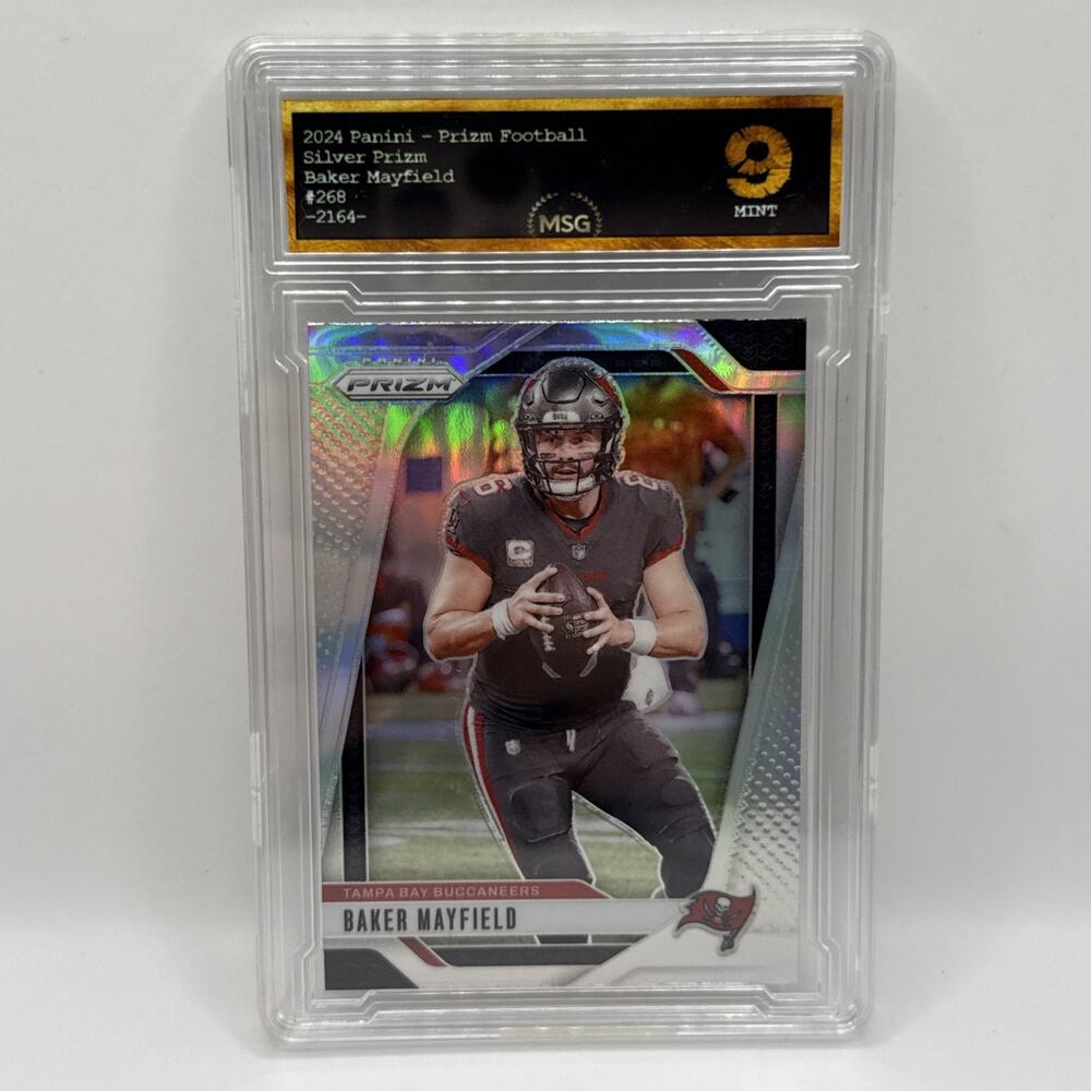 2024 PANINI PRIZM NFL #268 Baker Mayfield Buccaneers Silver Prizm Graded 9 Mint
